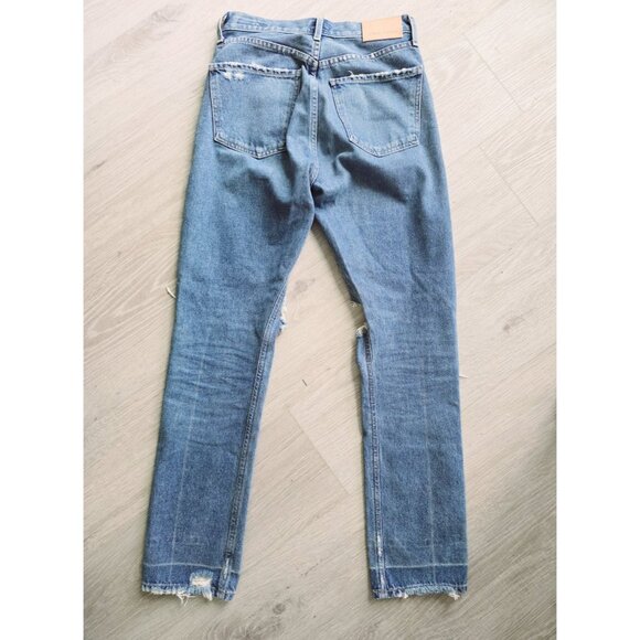 Citizens of Humanity Charlotte Straight Distressed High Rise Jeans Button Fly 24 - Picture 7 of 16
